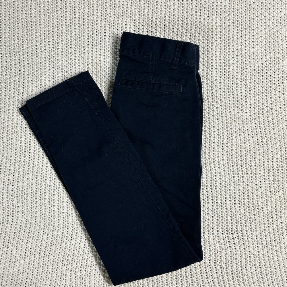 Boys Uniform Stretch Slim Navy Chino Pant - size 8 slim
